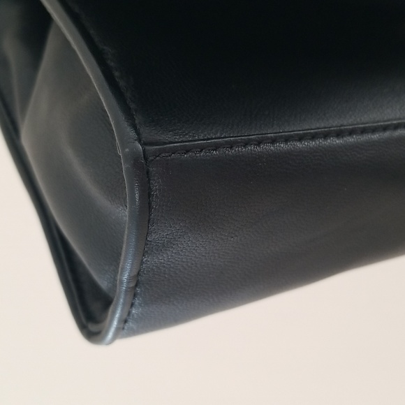 Tory Burch Medium Black Leather Fleming Convertible Shoulder / Crossbody Bag - Picture 9 of 16